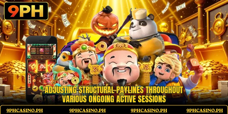 Adjusting structural paylines throughout various ongoing active sessions