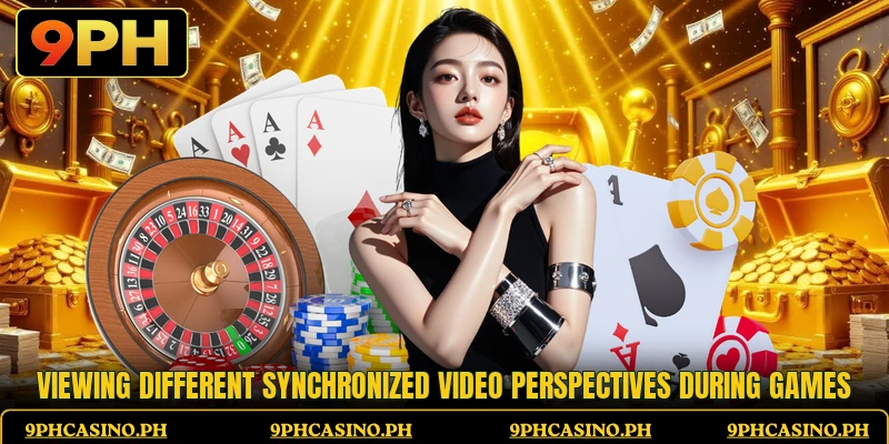 Viewing different synchronized video perspectives during games